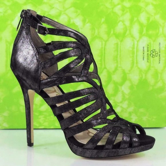 Sam Edelman Shoes - Sam Edelman “Eve Granite Met” 5" Heels Size 8 M
